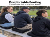 EQUIPMED Portable Padded Stadium Seat, Black V219-OUTSITFTOK8A