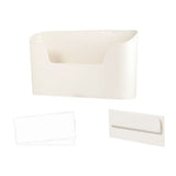 Plastic Wall Mount Storage Bin No Drill Cabinet Door Organizer With Adhesive Stickers For Kitchen V1369-AZ3-W-14933