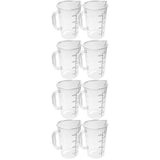 8-Piece Set Measuring Cups with Scale, Thickened Clear Plastic Graduated Cups for Kitchen, , Baking V1370-AZ4-16061