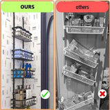 CARLA HOME 4 Tier Adjustable Baskets Over Door Pantry Organiser for Home Kitchen LSB-36126