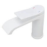 Sink G1/2 Thread Hot Cold Water Tap White Leaking Resistant Corrosion Proof Bathroom Sink V1294-YM0715-3112220048011