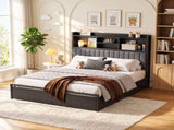 Artiss Queen Bed Frame with Storage, 4 Drawers and Charging Station BFRAME-M-AXIS-Q-BK-AB