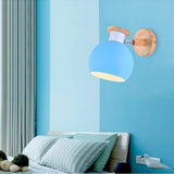Kids Room Wall Sconce Lighting Fixture, Nordic Modern Indoor Bedroom Bedside Wall Lamp, Macaron V1192-AZ-W-10687