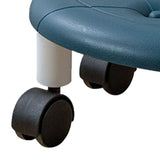 Round Low Rolling Stools Fuax Leather Universal Wheel Small Roller Swivel Stool High Weight Capacity V1294-YM0901-3116230016312