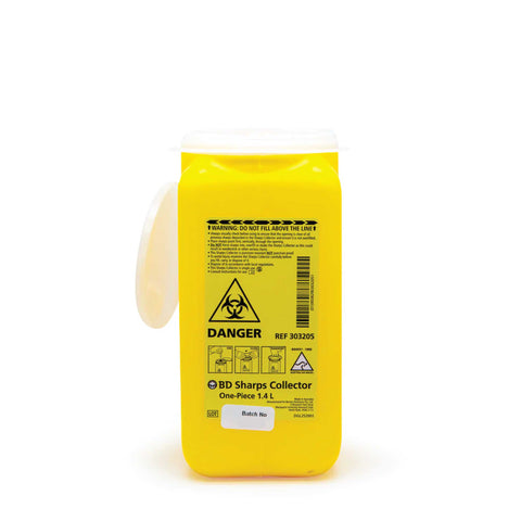 1.4L Sharps Container Needle Biohazard Bin Disposal - Medical Waste Collector V238-SUPDZ-40454213926992