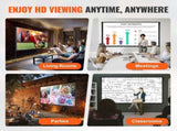 Projector Screen with Stand, 120 inch 169 4K 1080 HD Outdoor Movie Screen with Stand, Wrinkle-Free V952-TYPM20ZJSPJ15KMU2V0