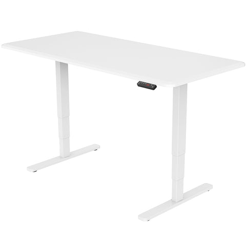 Fortia Sit To Stand Up Standing Desk, 160x75cm, 62-128cm Electric Height Adjustable, Dual Motor, V219-FURDTSFORKITW6WT