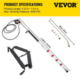 Telescoping Pressure Washer Wand, 20 ft 5-Section Length Adjustable, Max. 4000 PSI Fit for 3/8'' V952-QDXDJYCHHZH20U9C6V0