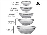 5 Pack Strainers for Kitchen, Colander, Fine Mesh Strainer for Pasta V1366-AZ2-W-16199