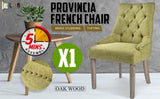 French Provincial Dining Chair Oak Leg AMOUR GREEN V274-FT-FC8443-GN1