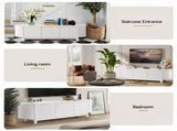 Artiss TV Unit Entertainment Unit Storage Cabinet 160cm White FURNI-N-TV160-WH