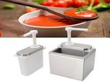 Sauce Dispenser Plastic and Stainless Steel Condiment Pump Station Sauce Dispenser For Kitchen Home V1294-YM0717-3118220188811