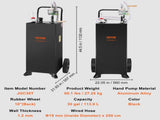 114L Gas Caddy, Fuel Storage Tank with Wheels, Portable Fuel Caddy with Manuel Transfer Pump, V952-SYJYCBXGGJ2307OLTV0