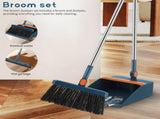Foldable Broom and Dustpan Set Blue Sturdy and Reliable 1Set V1192-AZ-W-21057