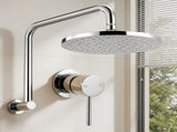 Cefito 9'' Rain Overhead Swivel Shower Head with Wall Bathroom Mixer Silver SHOWER-A3-RO-9-SI-MIXER-RO
