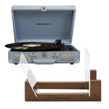 Crosley Cruiser Bluetooth Portable Turntable - Tourmaline Bundled Crosley Record Storage Display V398-CR8005FSS-TN4