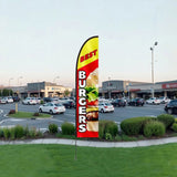 Burger Restaurant Advertising Feather Flag Kit Swooper Flag Poles 16.3 FT V952-QGYMQGQWABURIT7ZBV0