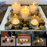 40 Pack Tealight Glass Votive Candle Holders Bulk Set Festival Decor Wedding Propose Parties Holiday V382-CHX40