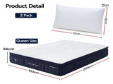 RoomSense Queen 34cm Medium Soft Gel Mattress Bundle with 2 Cooling Pillows XFKF-MA-1666-Q-1669