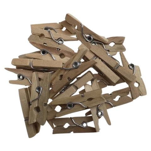 900pcs MINI WOODEN PEGS Natural Craft Baby Shower Clothes Line Pin BULK 35mm V563-BR-MINWOODNPEGS-900P