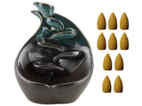 Ceramic Incense Holder Censer Smoke Backflow Incense Burner Decor Ornament V1294-YM0901-JY24073