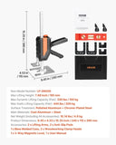 VEVOR Labor Saving Arm Jack 2 PCS 200kg Capacity 2 Modes Lifting to 195mm Black V952-TGQHS200MM2DK08MFV0