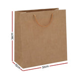 50pcs Bulk Kraft Paper Bags Pack Brown Shopping Retail Gift Bags Reusable Brown PB-50-F-BR