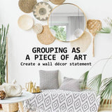 2 Set Wall Mirror Round Aluminum Frame Bathroom 70cm GOLD V274-FT-BM-ALUR-GLD70-X2