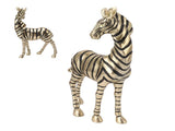 Resin Zebra Statues Gold Vivid Slip Resistant Compact Simulated Animal Statues for Home Decoration V1294-YM0703-3115230046711