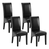 Artiss Dining Chairs Set of 2 Leather Parsons Chair Black UPHO-C-DIN-1016-BKX4