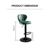 SERENIT Bar Stools Kitchen Bar Stool Leather Barstools Swivel Gas Lift Counter Chairs BS8405 Orange V255-8405_ORANGE