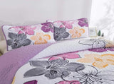 Purple Floral Boho Elysian Bedspread Coverlet 3 Piece Set V745-AC081657Q13U