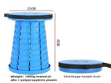 Blue Portable Outdoor Telescopic Folding Stool with 100 Weight-Bearing Buckles, Lightweight and V888-ELOSUNG17175