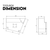 Under Tray Tool Box Underbody Pair Set 600mm Aluminium V379-UTRYFLTR6SET05