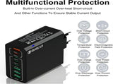 8 In 1 Waterproof Ports USB Fast Charger, Desktop Charging Station With Portable Multi-Port Charging V1366-AZ2-W-11458