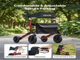 Rollator Walker with Seat for Seniors, Ultra Compact 3-Fold Rolling Walker, Lightweight Aluminum V952-XSZXQHSLHJQ1YKA5J001V0