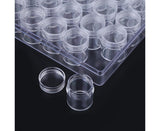 30 Jars Plastic Transparent Nail Art Rhinestone Storage Box Jewelry Organizer V1263-JX-840