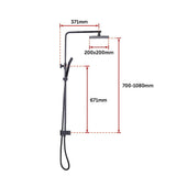 WELS 8" Rain Shower Head Set Square Dual Heads Faucet High Pressure Hand Held V63-827941