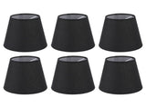 6Pcs Lampshade Lamp Shade Modern Simple Style Home Decoration Black for Small E14 Bulb V1294-YM0715-3119220085611
