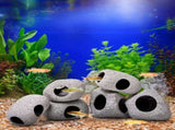 6 Pack Aquarium Decoration Rock Caves, Betta Fish Tank Hideaway, Hideout Stones House Decor for V1259-DP01-A-869