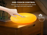 Retro Bauhaus Donut Bedside Lamp - Cordless Vibrant Orange Ambient Light and Sconce with Touch V888-ELOSUNG49025