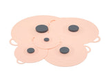 Pink Two-Set Five-Piece Silicone Fresh-Keeping Lids - Heat-Resistant, Anti-Spill, and Dust-Proof V888-ELOSUNG28463
