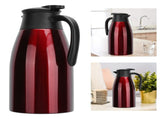 2L Insulation Pot Stainless Steel Vacuum Thermal Kettle Jug for Home Office TravelRed V1294-YM0718-3118210026311