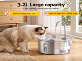 i.Pet 3.2L Cat Water Fountain Pet Feeder Dog Drinking Dispenser 304 Stainless Steel PET-FEEDER-3L-SS