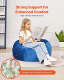 VEVOR 91 cm Round Bean Bag Chair with Removable Cover & Dutch Velvet Blue V952-YXDDY3539INC4SBGOV0