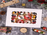 40pcs Cookie Boxes, 14x10x2.5 Inch Auto-Popup Bakery Boxes with Window, for Donuts, Pies, Cakes, V1258-DP02-WO-231