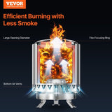 VEVOR Tabletop Fire Pit 6 inch Stainless Steel Fireplace Indoor Outdoor Black V952-ZMSHKJSHSYZTT4FIPV0