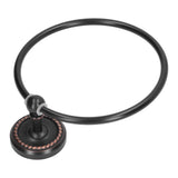 Bathroom Towel Ring Brass Wall Mounted Antique Towel Holder Toilet Towel Rack Black Twisted Pattern V1294-YM0626-3112220088611