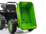 12V Kids Ride on Electric Tractor With Tipper Trailer Green V580-OZ-TRAC-HL388