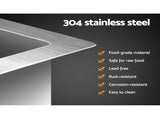 Cefito Kitchen Sink 44X34CM Stainless Steel Nano Basin Single Bowl Silver SINK-NA-3444-SI